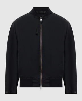 Y`S Yamamoto Чорний бомбер з укороченими рукавами YQY03026