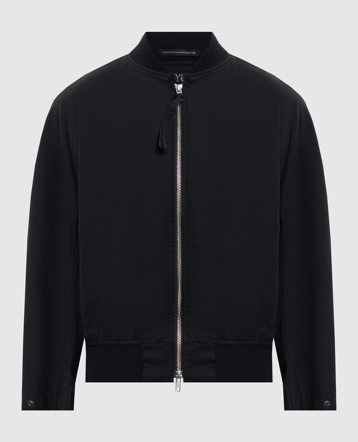 Черный бомбер с укороченными рукавами