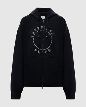 Vetements Черная спортивная куртка с принтом MH27ZU190Bw