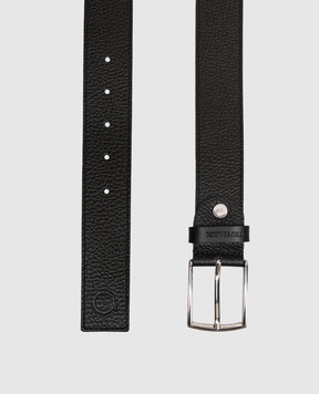 Trussardi Чорний шкіряний ремінь з тисненням логотипа B349B000042NMEL01L61