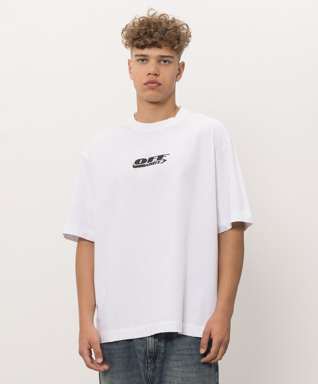 Off-White Біла футболка з принтом логотипа ADV 44MAA120F26J00C зображення 3