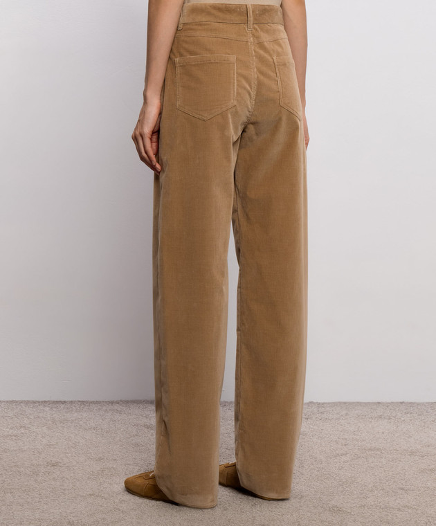 Max Mara Коричневые вельветовые брюки FRAGOLA MSTFRAGOLA изображение 4