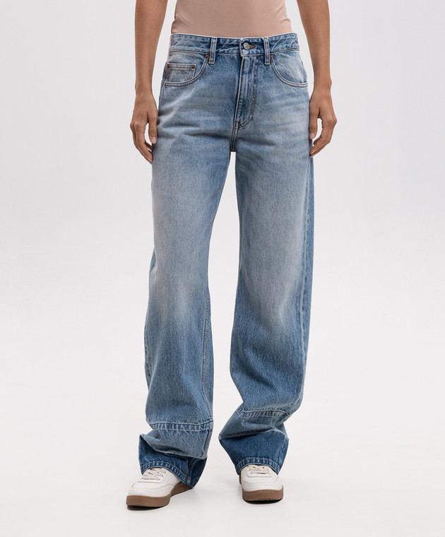 Maison Margiela MM6 Синие джинсы с эффектом потертости S52LA0282M30058 изображение 3