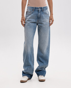 Maison Margiela MM6 Сині джинси з ефектом потертості S52LA0282M30058