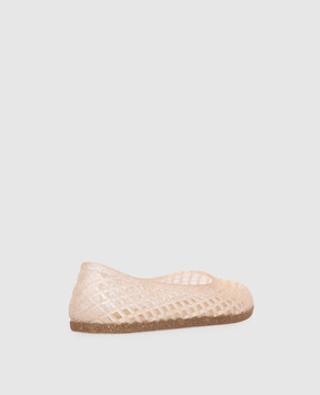 Colors of California Бежевые балетки Jelly с глитером HCCARMEL01