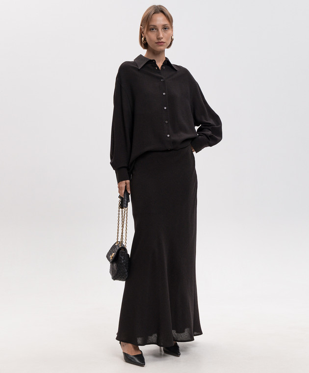 Twinset Коричневая рубашка с шерстью 262TF2071 изображение 2