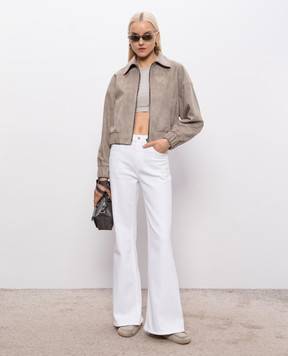 Babe Pay Pls Бежевая укороченная замшевая куртка 2523SUEDE
