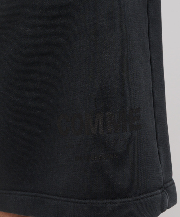 Comme des Fuckdown Чорні шорти з принтом логотипа FMS6CFABM01922 зображення 5