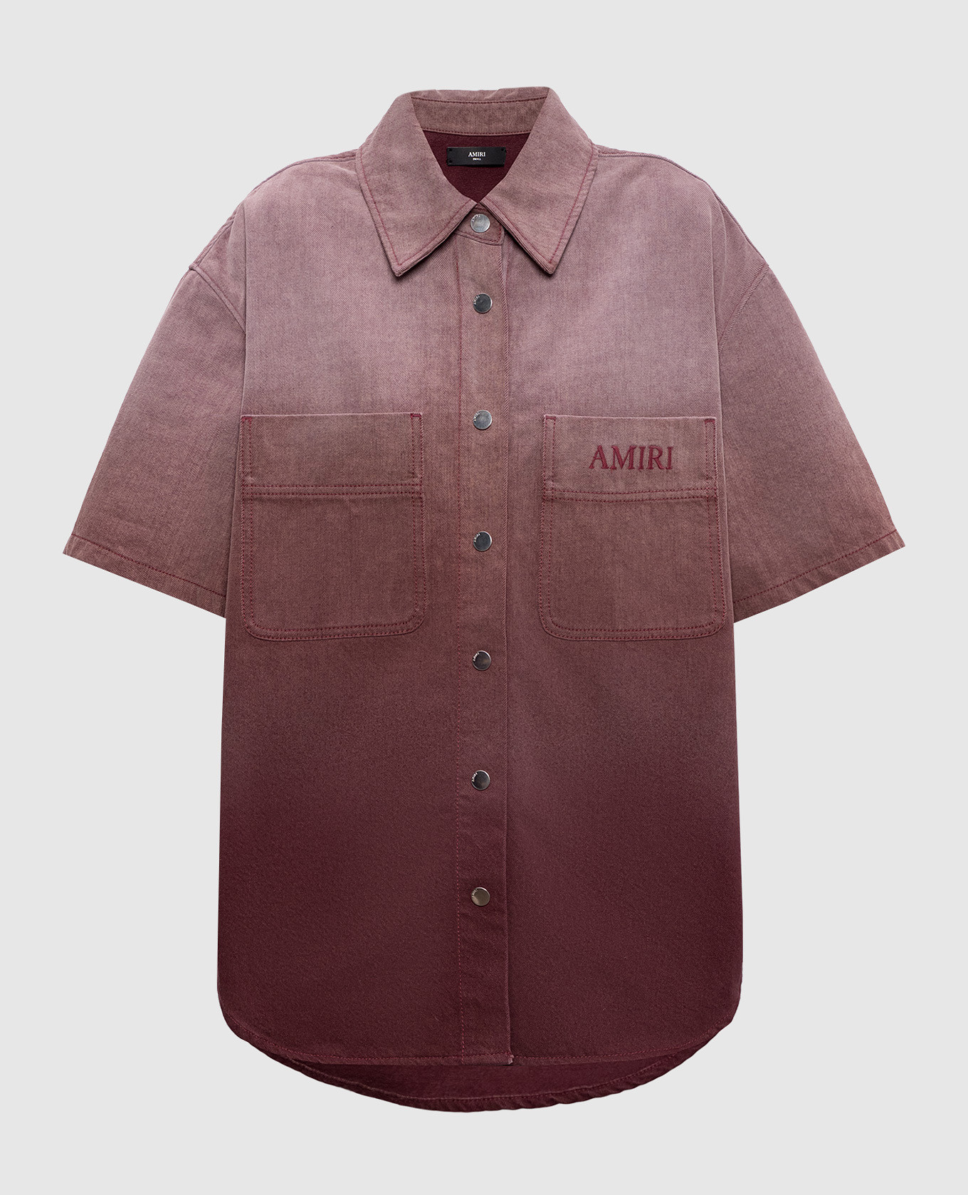 Розовая джинсовая рубашка с эффектом деграде