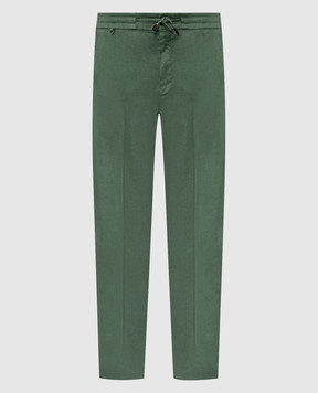 Stefano Ricci Зелені штани з льоном M1T610005BLCTL1U