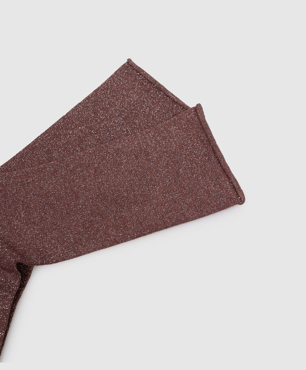 Brunello Cucinelli Фіолетові шкарпетки з кашеміром та шовком з люрексом M41945019P зображення 2