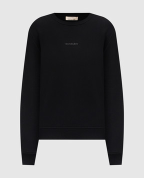 Trussardi Чорний світшот з фактурним логотипом G8238000121NMF509F01