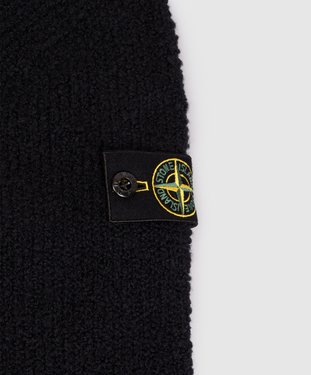 Stone Island Дитячий темно-синій светр з вовною L2S165100006S0M2214 зображення 3