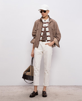 Brunello Cucinelli Коричневая футболка M0T81BI100