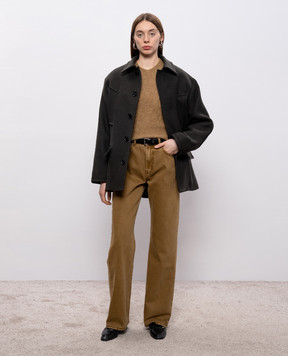 Ami Paris Коричневі джинси з патчем логотипа FTR450DE0112