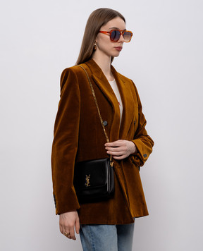 Saint Laurent Черная кожаная сумка Kate Supple 8515571EL0W