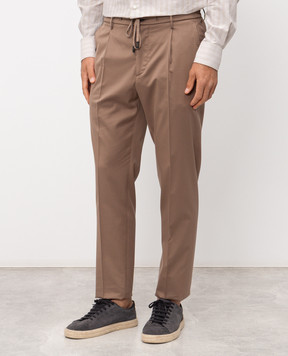 Peserico Коричневі штани з вовною R54274D08274