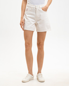 Ami Paris Шорты цвета айвори с патчем логотипа FSO839DE0126