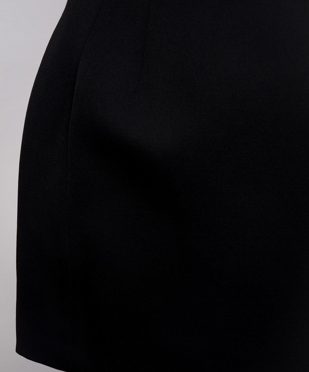 Thierry Mugler Черная юбка мини из шерсти COM1JU05811020 изображение 5