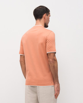 Brunello Cucinelli Футболка оранжевого цвета M0B137427
