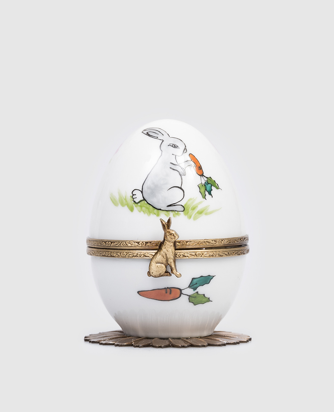 

Белое музыкальное фарфоровое яйцо Кролик, Белый, Сувениры