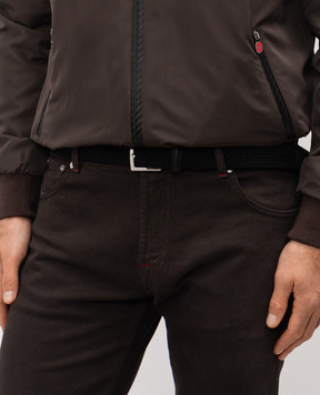 Kiton Черный плетеный ремень USC3601N01357