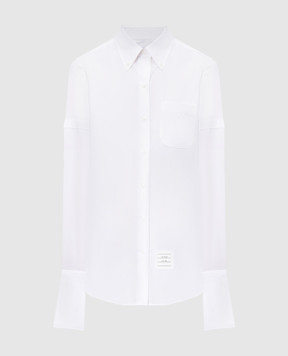 Thom Browne Белая рубашка с нашивкой логотипа FLR005OF1004