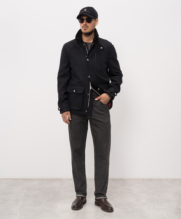Brunello Cucinelli Джемпер коричневого кольору з вовни та кашеміру M2400100 зображення 2