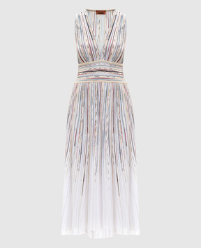 Missoni Біла сукня міді з люрексом DS26SG13BK01GZ