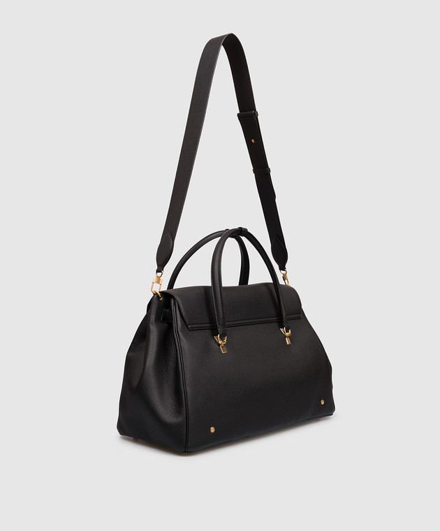 Thom Browne Черная кожаная сумка Bolton MAG473AL0105 изображение 3