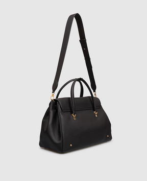 Thom Browne Чорна шкіряна сумка Bolton MAG473AL0105