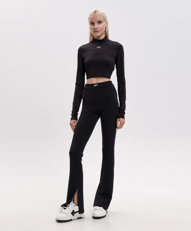 Off-White Черный топ 2FB00628T изображение 2