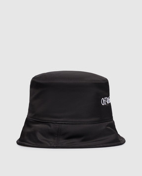 Off-White Чорна панама з вишивкою логотипа OMLA034C99FAB006