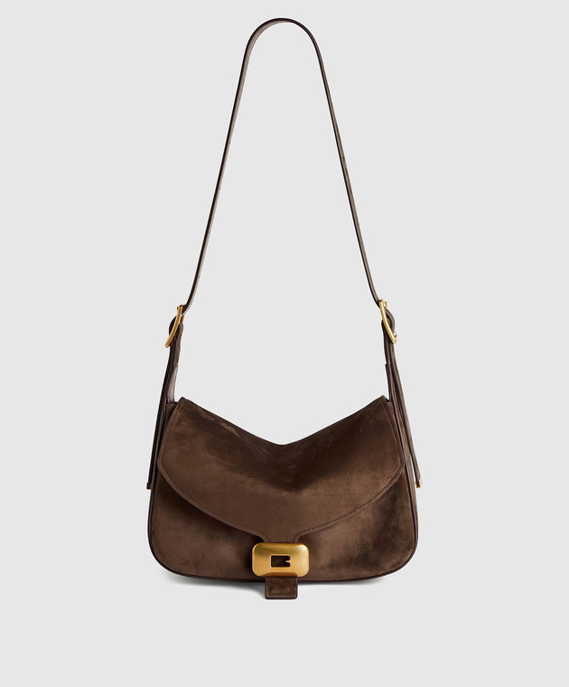 Balenciaga Коричневая сумка из нубука Clicca 8686722ACJ8 изображение 5
