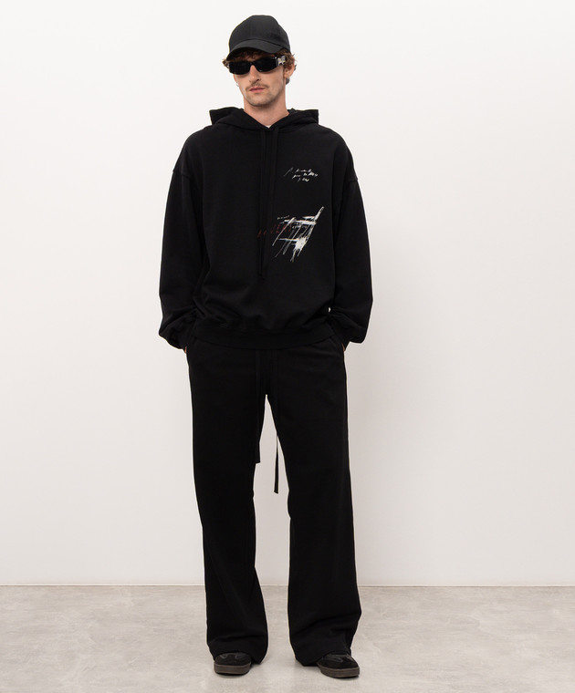 Ann Demeulemeester Белая футболка с контрастной вышивкой B0014216FA206 изображение 2