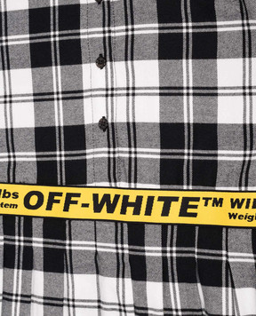 Off-White Дитяча сіра сукня-сорочка в клітинку 44GDB06HF5F001