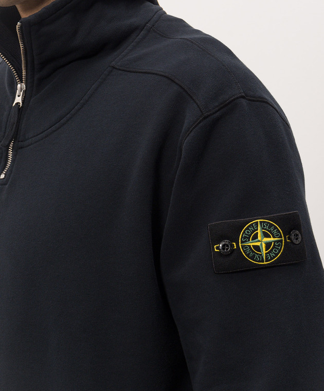 Stone Island Синій светр з блискавкою L2S156100021S0A20 зображення 5