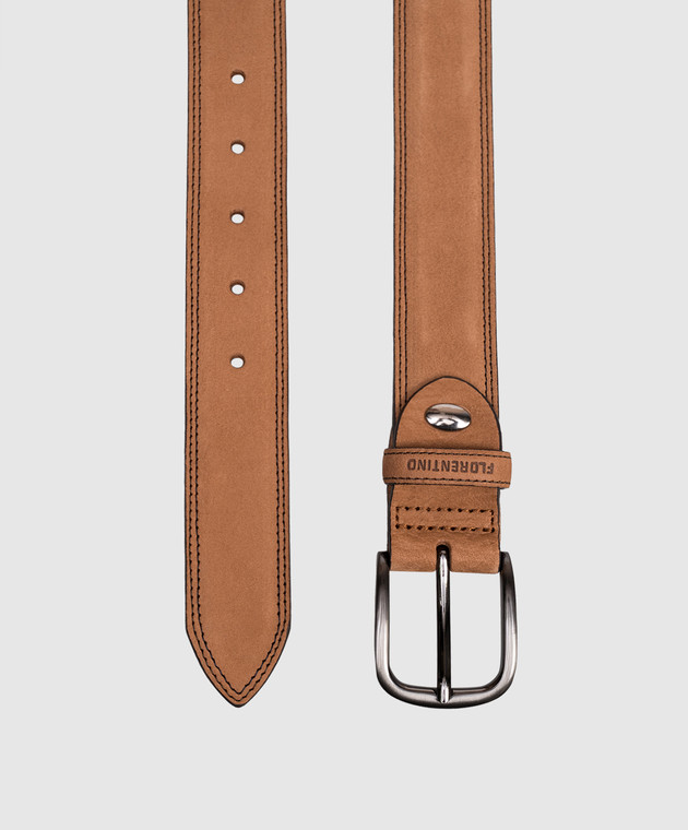 Florentino Коричневий замшевий ремінь 126204610154 зображення 3