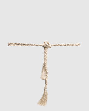 Momoni Плетений пояс CHIUHA кольору айворі з льону MOBT009MO54