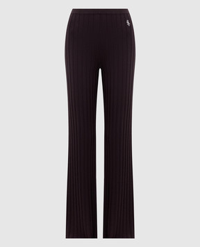 Sporty & Rich Коричневые брюки в рубчик PA049711302BR29