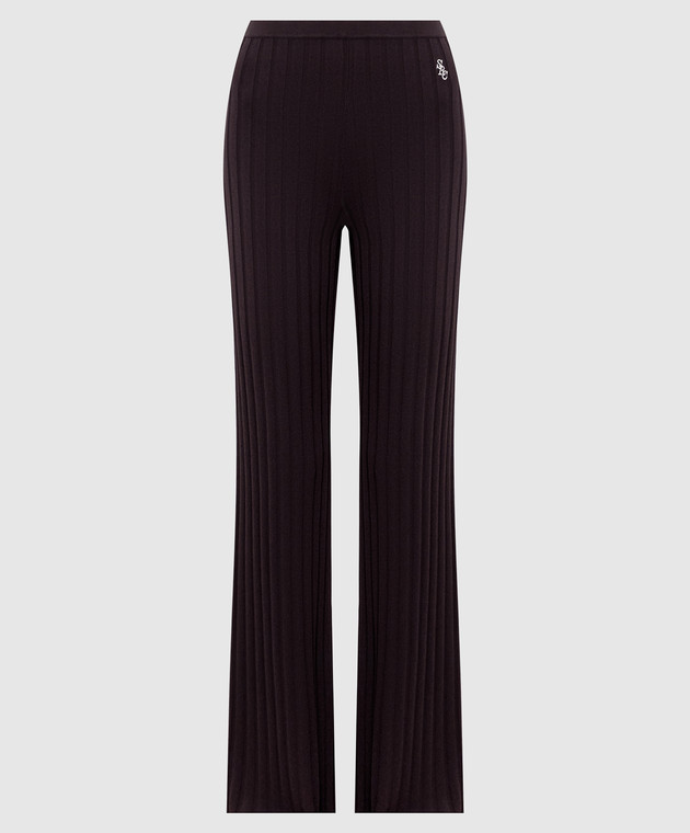 Sporty & Rich Коричневі штани в рубчик PA049711302BR29