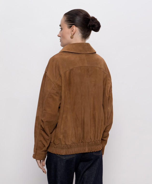 Babe Pay Pls Коричневая куртка из нубука 2533SUEDE изображение 4