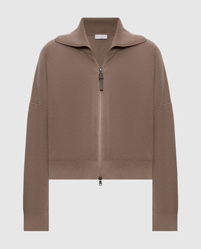 Brunello Cucinelli Коричневий кардиган M19264106P