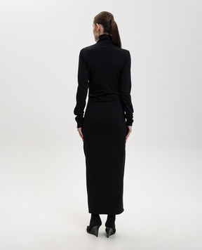 The Attico Чорна сукня міді 260WCW00263RYY002AA