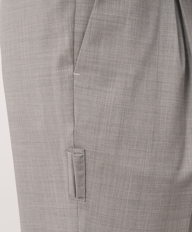 Brunello Cucinelli Серые брюки из шерсти MH2443030F изображение 5