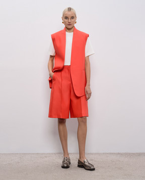 Agnona Розовые бермуды из шерсти и шелка T81101XD1024