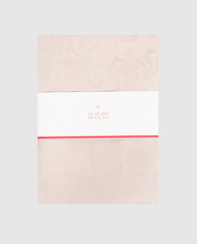 Le Jacquard Fraincais Скатертина бежева Tivoli з льону 28104