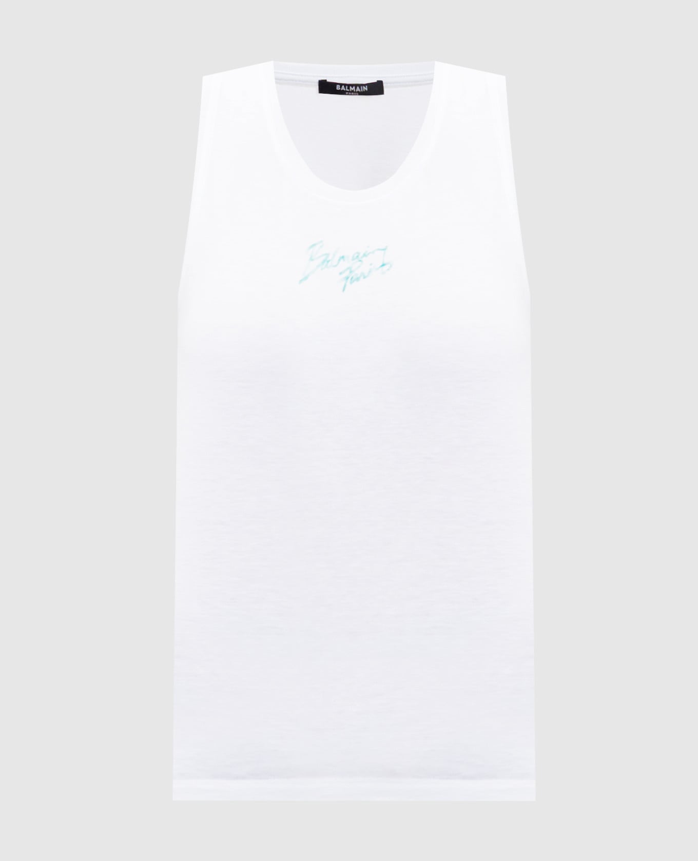 Белый топ с принтом логотипа