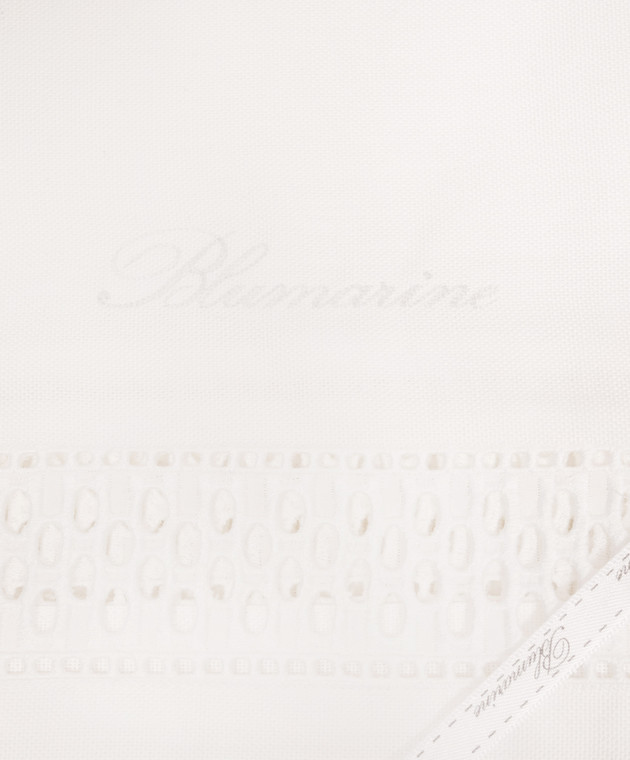 Blumarine Home Білий ранер з вишивкою логотипа W0000250028 зображення 3