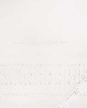 Blumarine Home Білий ранер з вишивкою логотипа W0000250028
